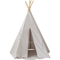 “Pigeon Grey” Linen Teepee Tent - Cozy Nursery
