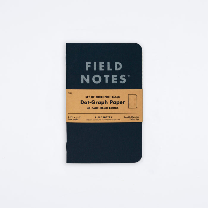 Pitch Black Memo Book Notebook Set