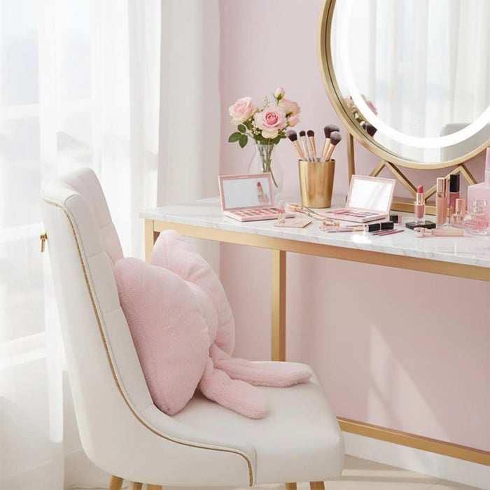 Plush Bow Pillow for Glam, Girly Bedrooms Pink White Black Bow Cushion