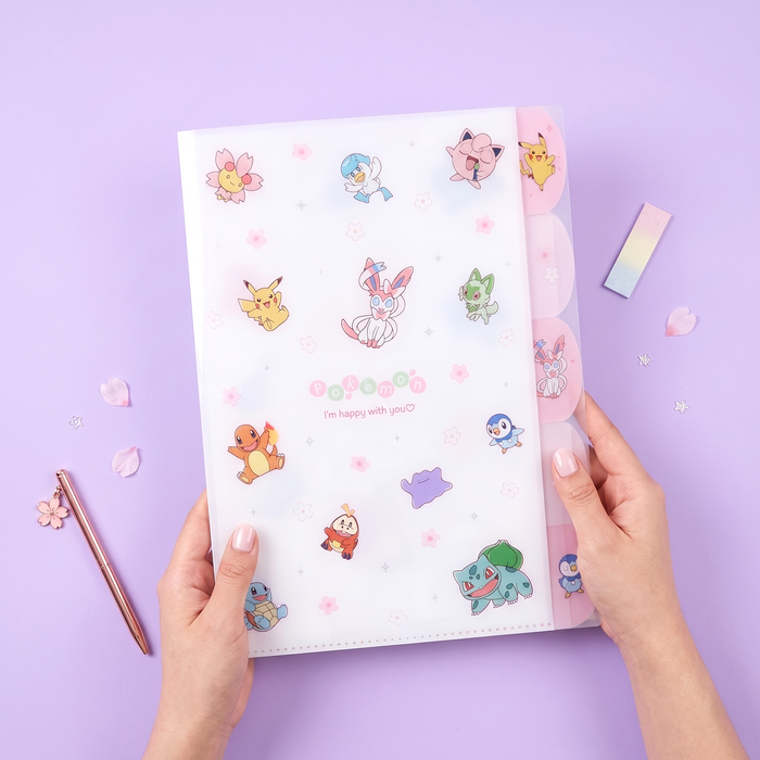 Pokemon A4 Folder With Dividers - Limited Edition - Petal Scatter