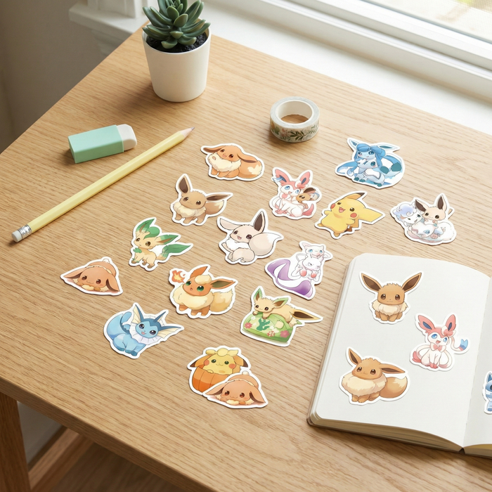 Pokémon Chibi Stickers - Set of 60