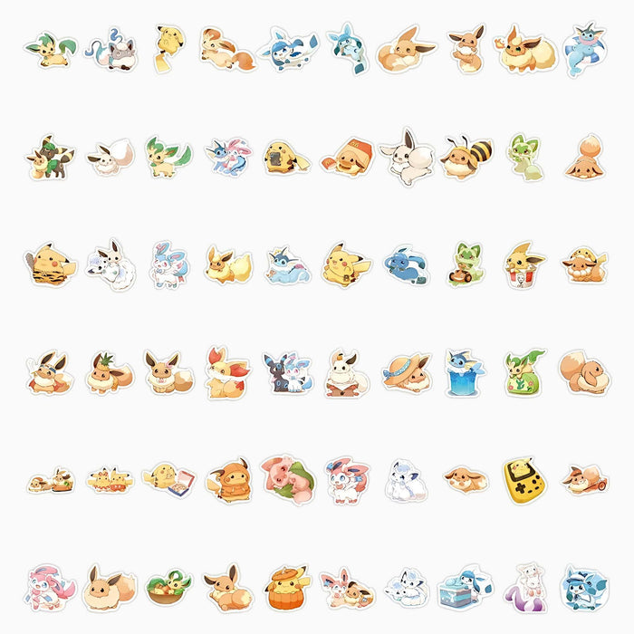 Pokémon Chibi Stickers - Set of 60