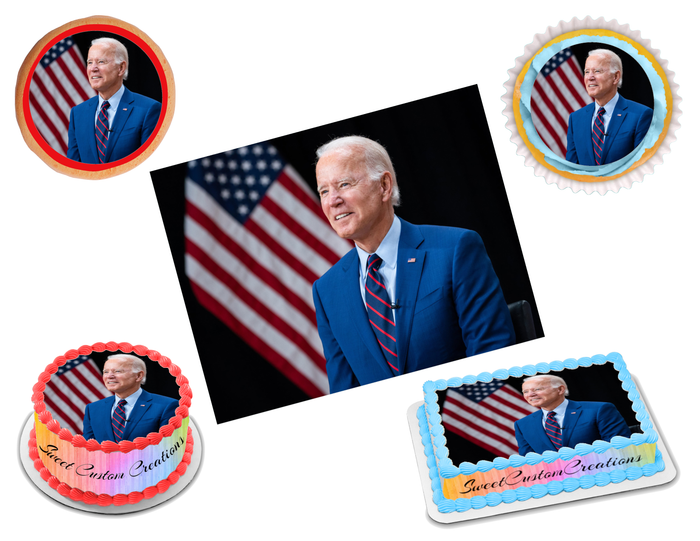 President Joe Biden Edible Image Frosting Sheet #5 (70+ sizes)