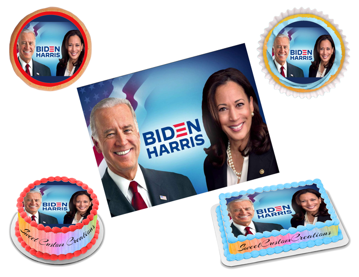 President Joe Biden Kamala Harris Edible Image Frosting Sheet #4 (70+ sizes)