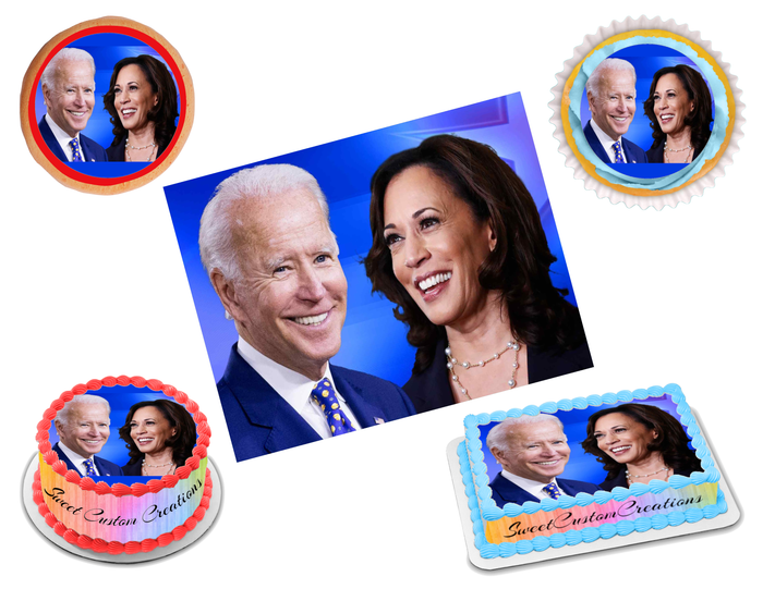 President Joe Biden Kamala Harris Edible Image Frosting Sheet #6 (70+ sizes)