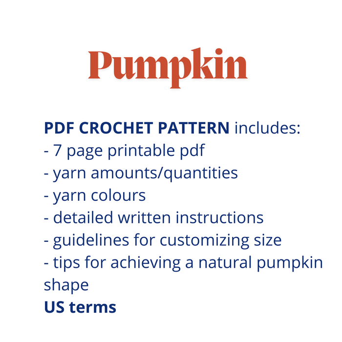 Pumpkin Crochet Pattern ONLY Beginner Crochet - Cozy Nursery