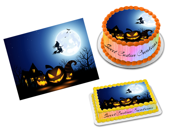 Pumpkins Halloween Edible Image Frosting Sheet #131 (70+ sizes)