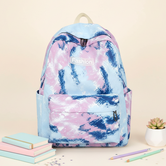 Rainbow Tie-Dye Nylon Backpack - Sunshine Sorbet