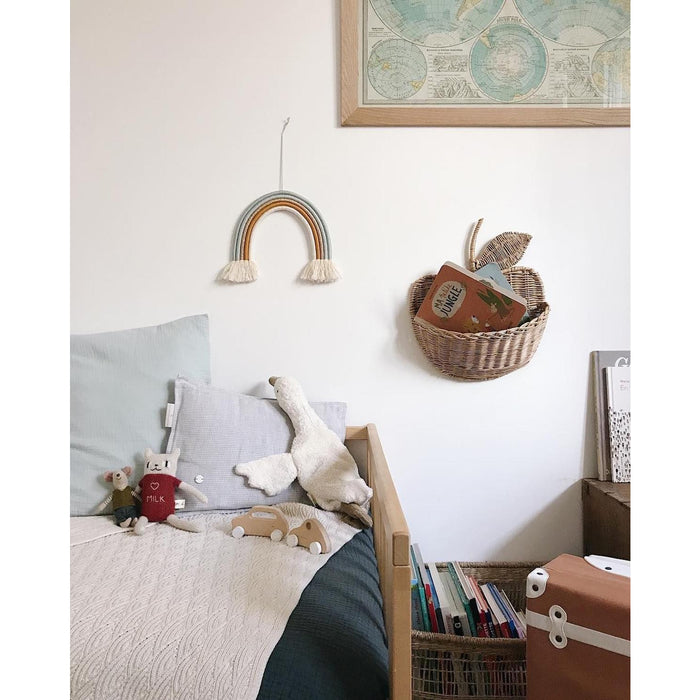 Rattan Apple Shape Storage Basket - Cozy Nursery