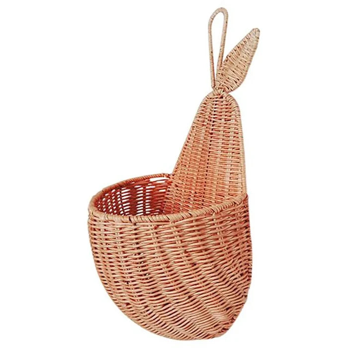 Rattan Pear Shape Storage Basket - Cozy Nursery