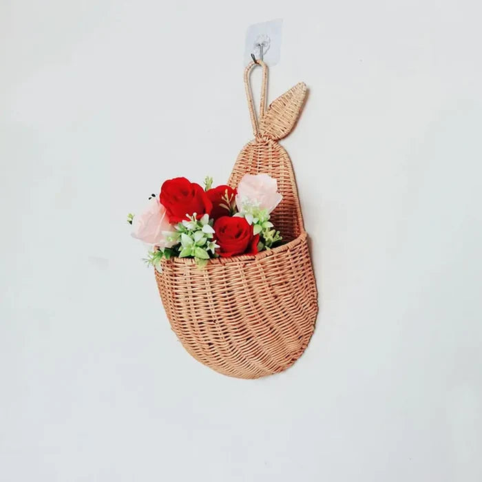 Rattan Pear Shape Storage Basket - Cozy Nursery