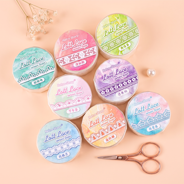 Retro Lace Die-Cut Masking Tapes