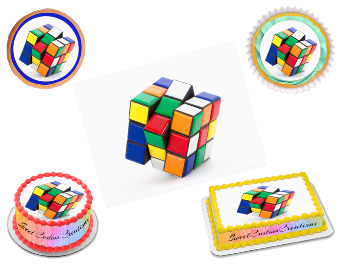 Rubik's Cube Edible Image Frosting Sheet #3 (70+ sizes)