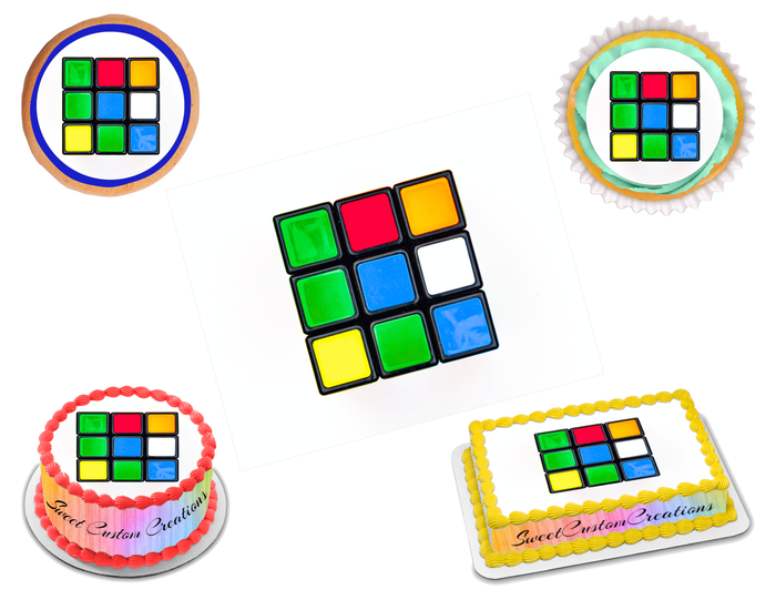 Rubik's Cube Edible Image Frosting Sheet #7 (70+ sizes)