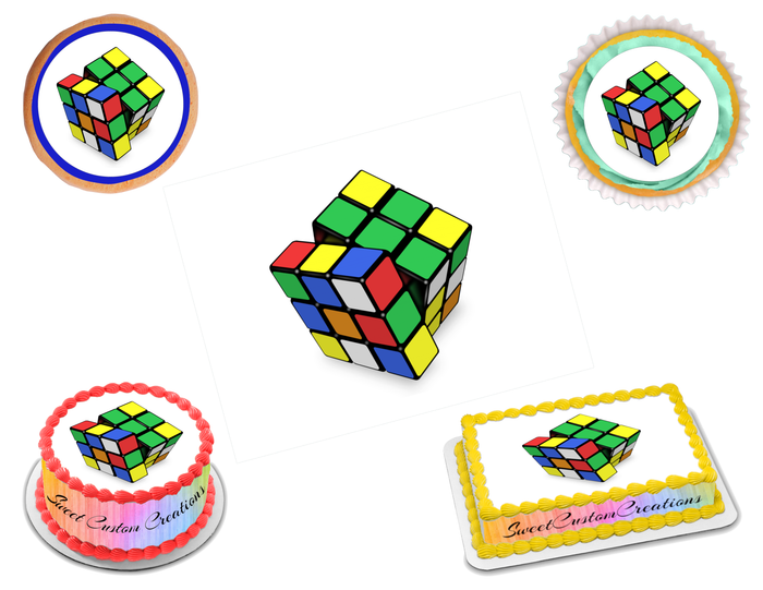 Rubik's Cube Edible Image Frosting Sheet #9 (70+ sizes)