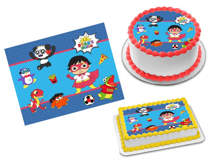 Ryan's World Edible Image Frosting Sheet #1 (70+ sizes)