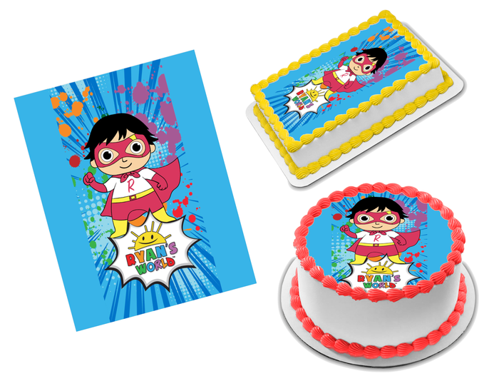 Ryan's World Edible Image Frosting Sheet #4 (70+ sizes)