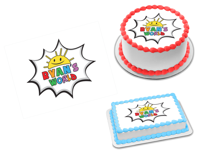 Ryan's World Logo Edible Image Frosting Sheet #5 (70+ sizes)
