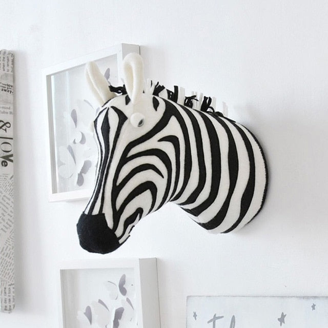 Safari Animal Felt Head Wall Décor
