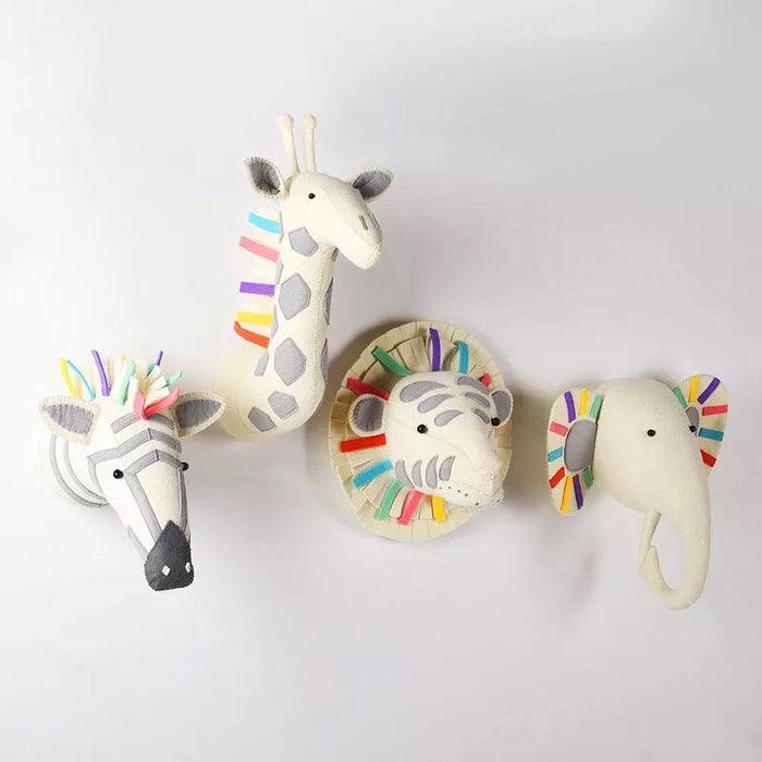 Safari Animal Head Wall Décor - Cozy Nursery