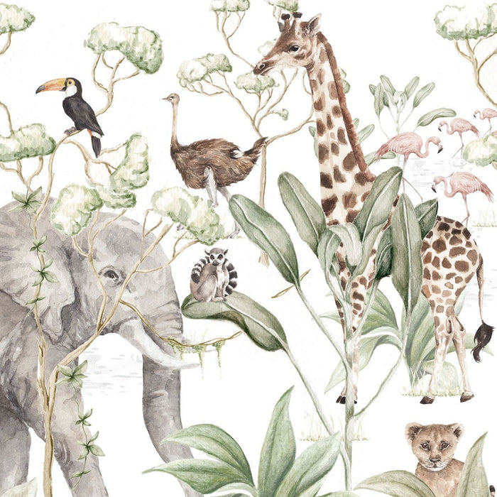 Safari Wallpaper Savanna - Cozy Nursery