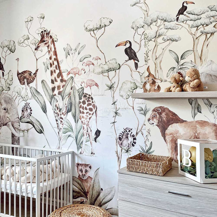 Safari Wallpaper Savanna - Cozy Nursery
