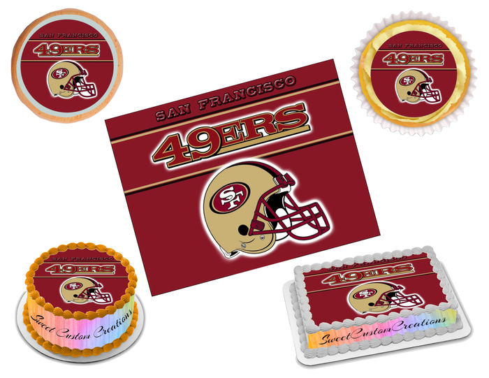 San Francisco 49ers Edible Image Frosting Sheet #11 (70+ sizes)