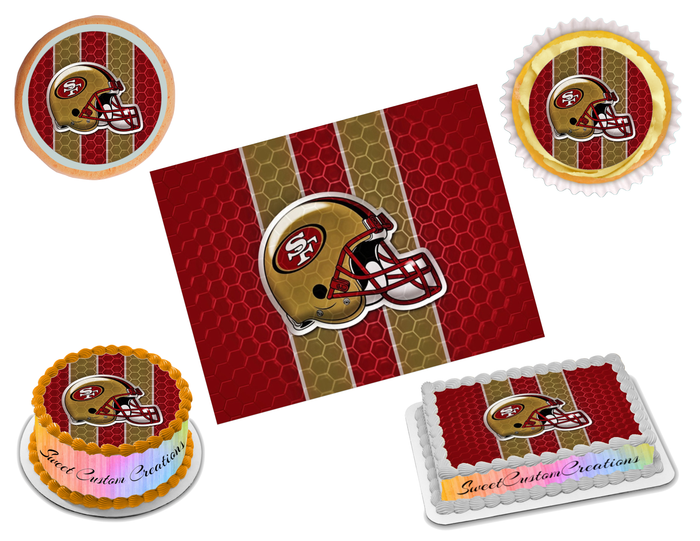 San Francisco 49ers Edible Image Frosting Sheet #14 (70+ sizes)