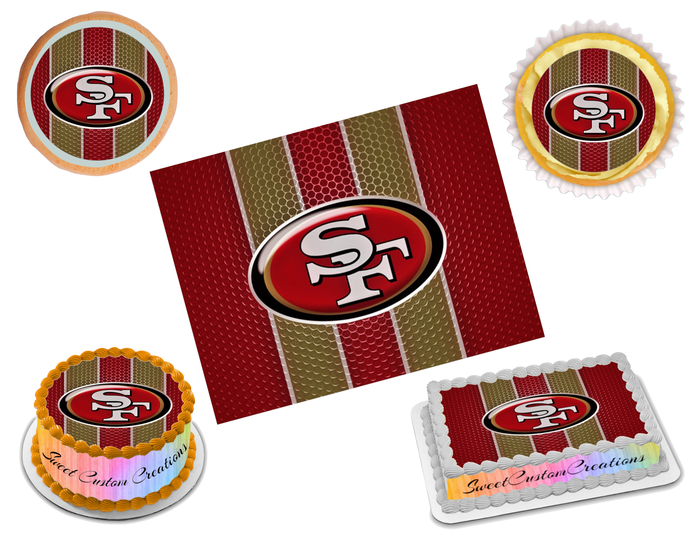 San Francisco 49ers Edible Image Frosting Sheet #35 (70+ sizes)