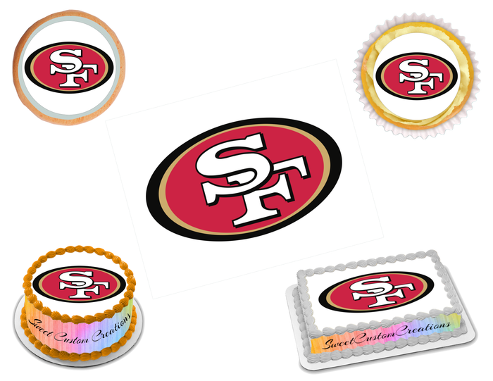San Francisco 49ers Edible Image Frosting Sheet #62 (70+ sizes)