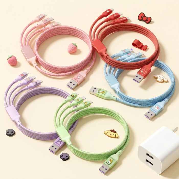 Sanrio 3-in-1 Fast Charging Cable – Cute Multi-Device Charger