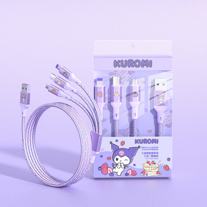 Sanrio 3-in-1 Fast Charging Cable – Cute Multi-Device Charger