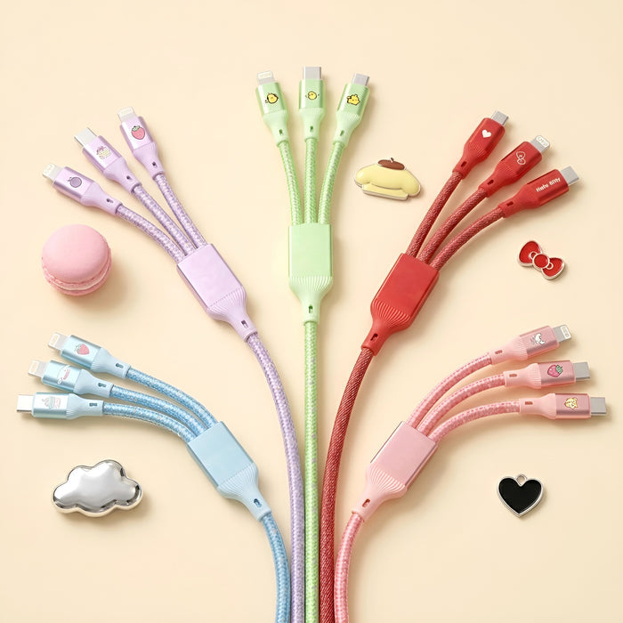 Sanrio 3-in-1 Fast Charging Cable – Cute Multi-Device Charger