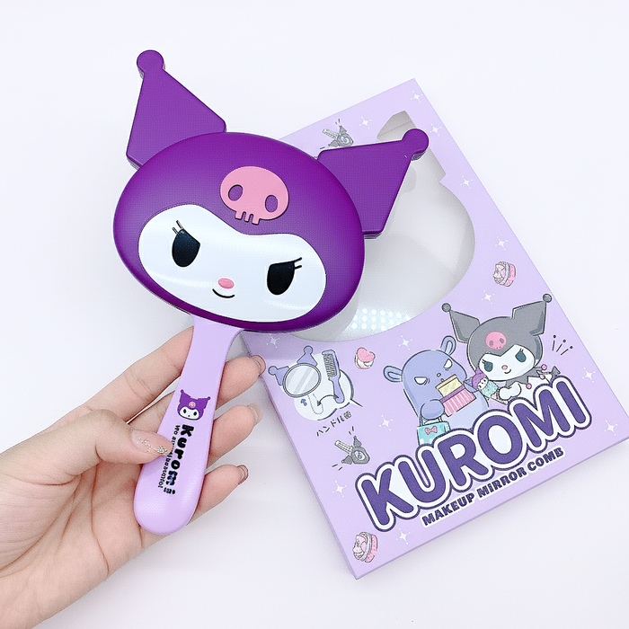 Sanrio Mirror + Comb Vanity Set - Kuromi