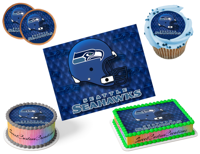 Seattle Seahawks Edible Image Frosting Sheet #18 (80+ sizes)