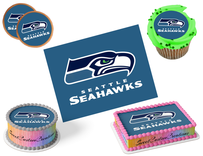 Seattle Seahawks Edible Image Frosting Sheet #19 (80+ sizes)