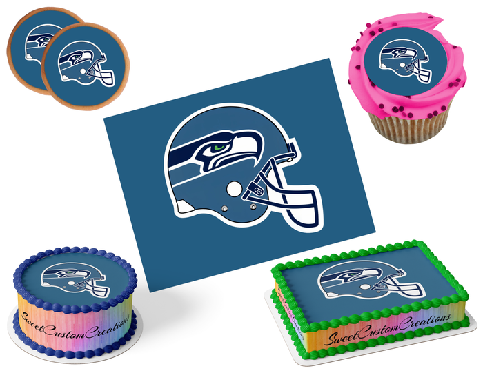 Seattle Seahawks Edible Image Frosting Sheet #20 (80+ sizes)