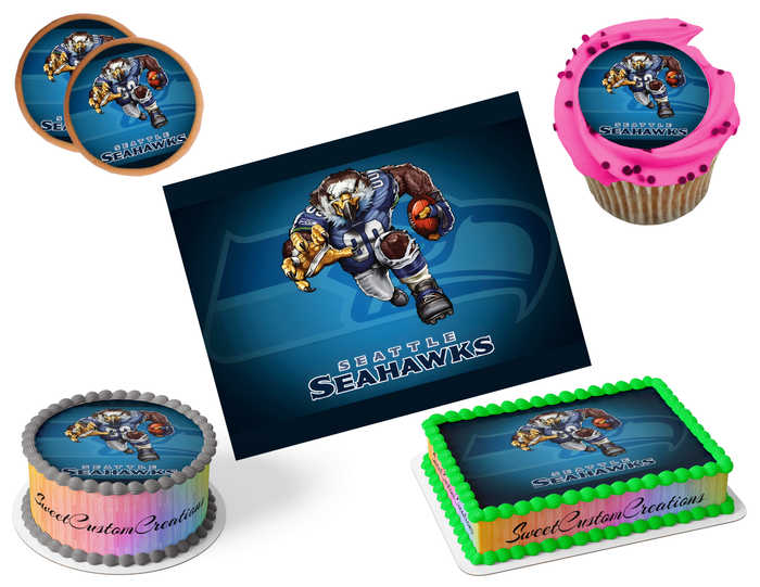 Seattle Seahawks Edible Image Frosting Sheet #26 (80+ sizes)