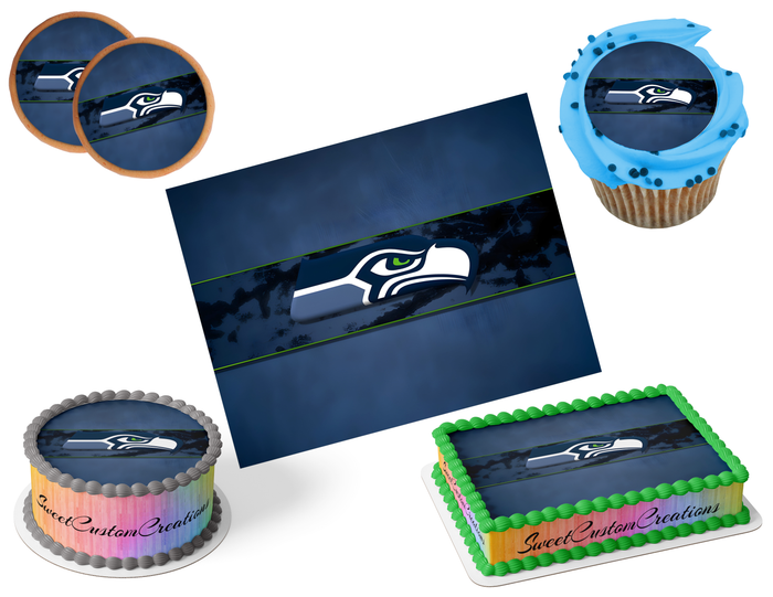 Seattle Seahawks Edible Image Frosting Sheet #31 (80+ sizes)