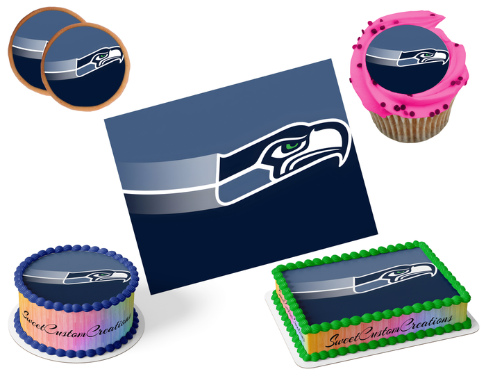 Seattle Seahawks Edible Image Frosting Sheet #36 (80+ sizes)