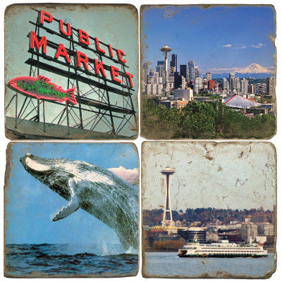 Seattle Sights Drink Coasters