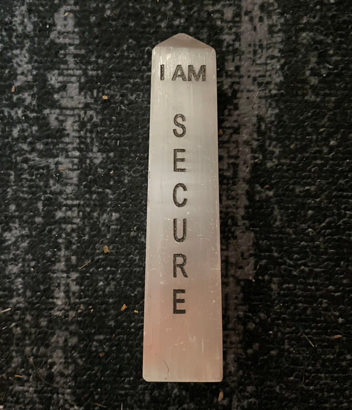SELENITE AFFIRMATION TOWER- SECURE