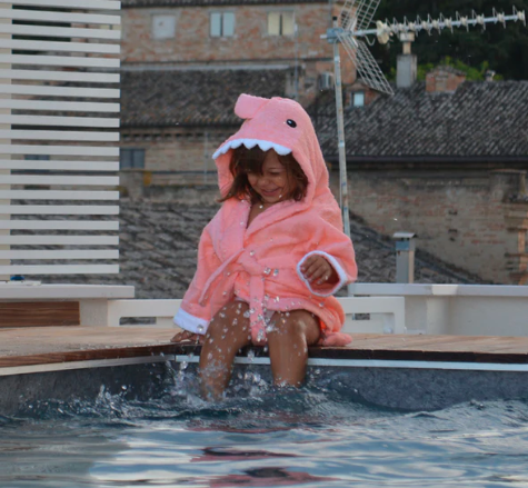 Shark Hooded Bathrobe for Kids - Cozy Nursery