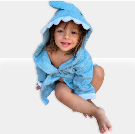 Shark Hooded Bathrobe for Kids - Cozy Nursery
