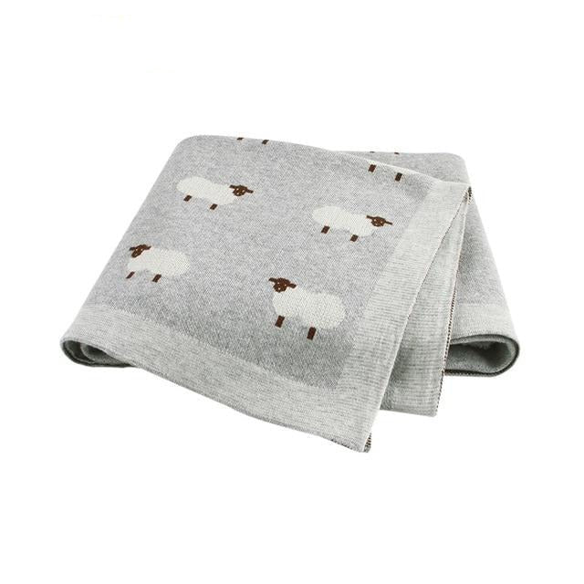 Sheep Knitted Blanket