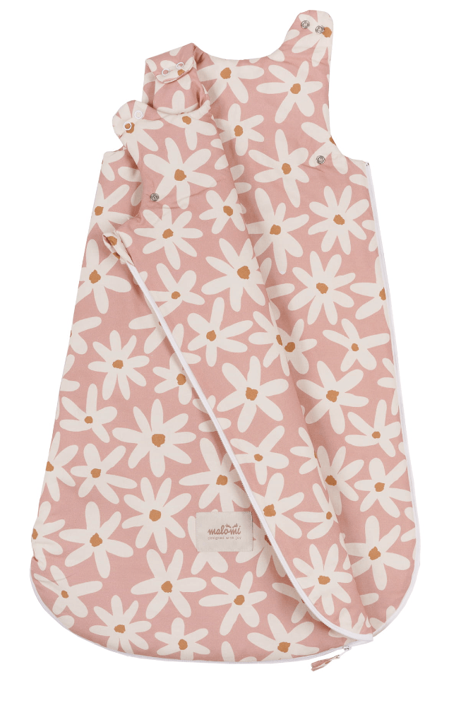 SLEEPING BAG BLUSH DAISIES - Cozy Nursery