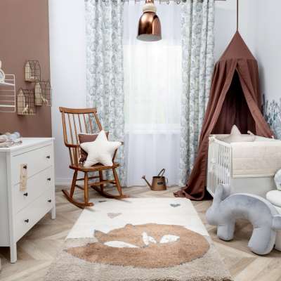 Sleeping Foxes rug - Cozy Nursery