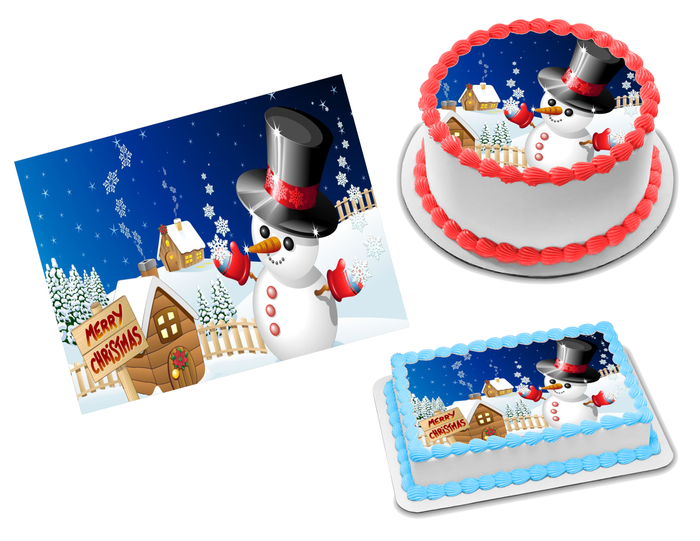 Snowman Edible Image Frosting Sheet #113 (70+ sizes)