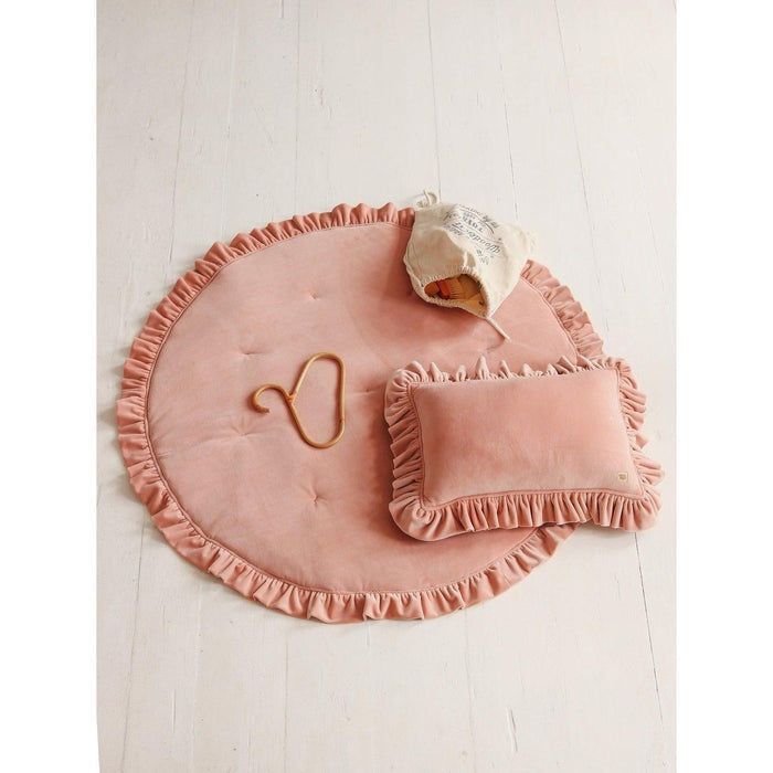 Soft Velvet Mat with Frill “Apricot” - Moi Mili