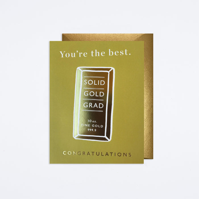 Solid Gold Grad Card